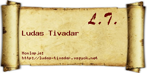 Ludas Tivadar névjegykártya
